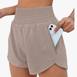 BMJL Women's Athletic Shorts High Waisted Running Shorts Pocket Sporty Short Gym